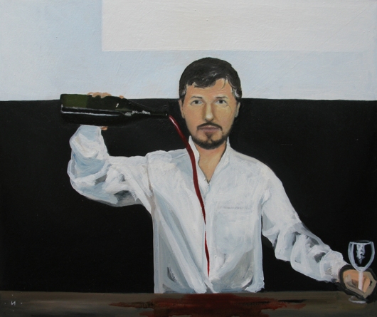 Nestor Quiñones, Autorretrato, 2016, óleo sobre tela, 50 x 60 cm